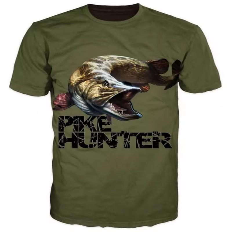 Summer Harajuku Carp Fish Print Men Women T Shirts Casual Breathable Round Neck Short Sleeve Sports Oversized T-shirts Men Tops