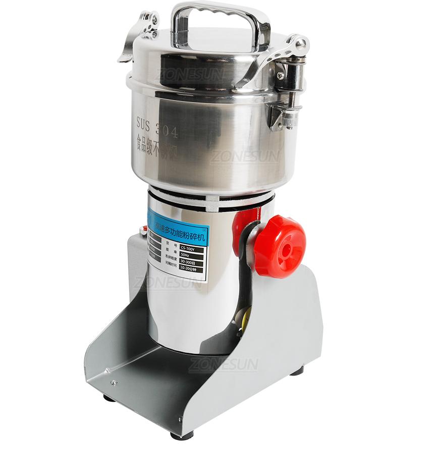 ZONESUN ZS-700Y 800g Stainless Steel Electric Grain Herb Flour Grinder 110 volts