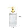 400ml Glass Lotion Bottle Hand Sanitizer Bottle Stripe Pump Head Push Gold Bathroom Body Soap and Soap Liquid Bathroom Storage