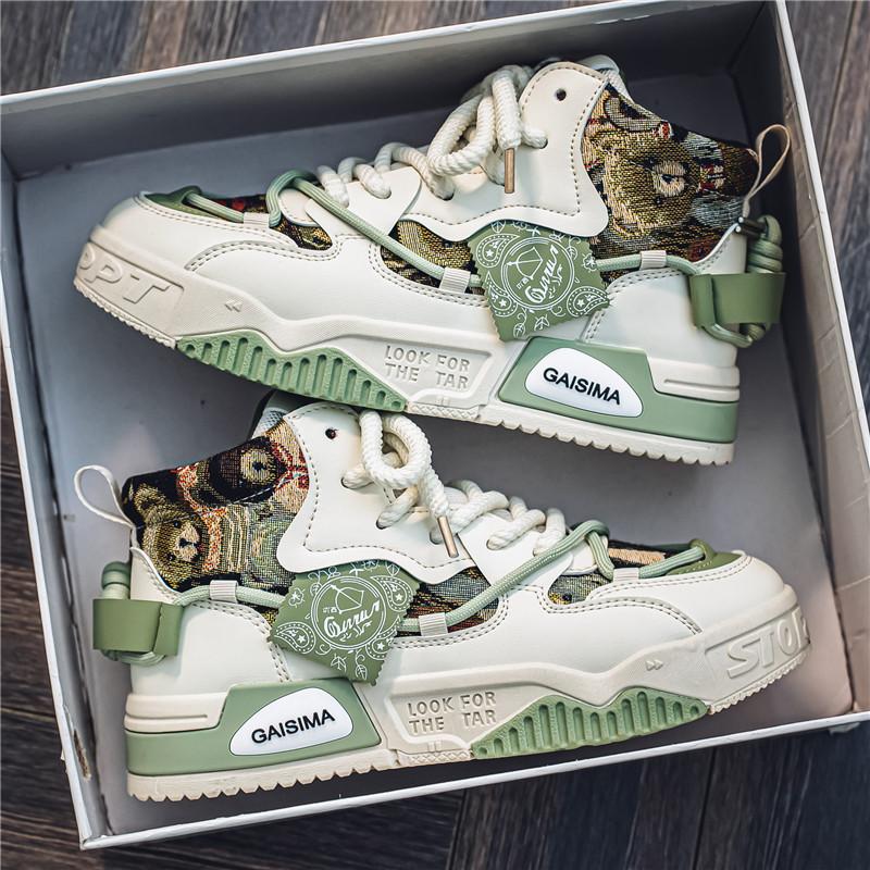 New spring high-top thick-soled invisible inner height-increasing casual board shoes sneakers
