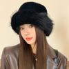Autumn and Winter High-end Imitation Fur Mink Hat Women's Plush Warm and Cold-proof Ear Protection Washbasin Hat