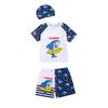 Boys' Dinosaur Two-Piece Swimsuit with Swim Cap for Infants and Toddlers