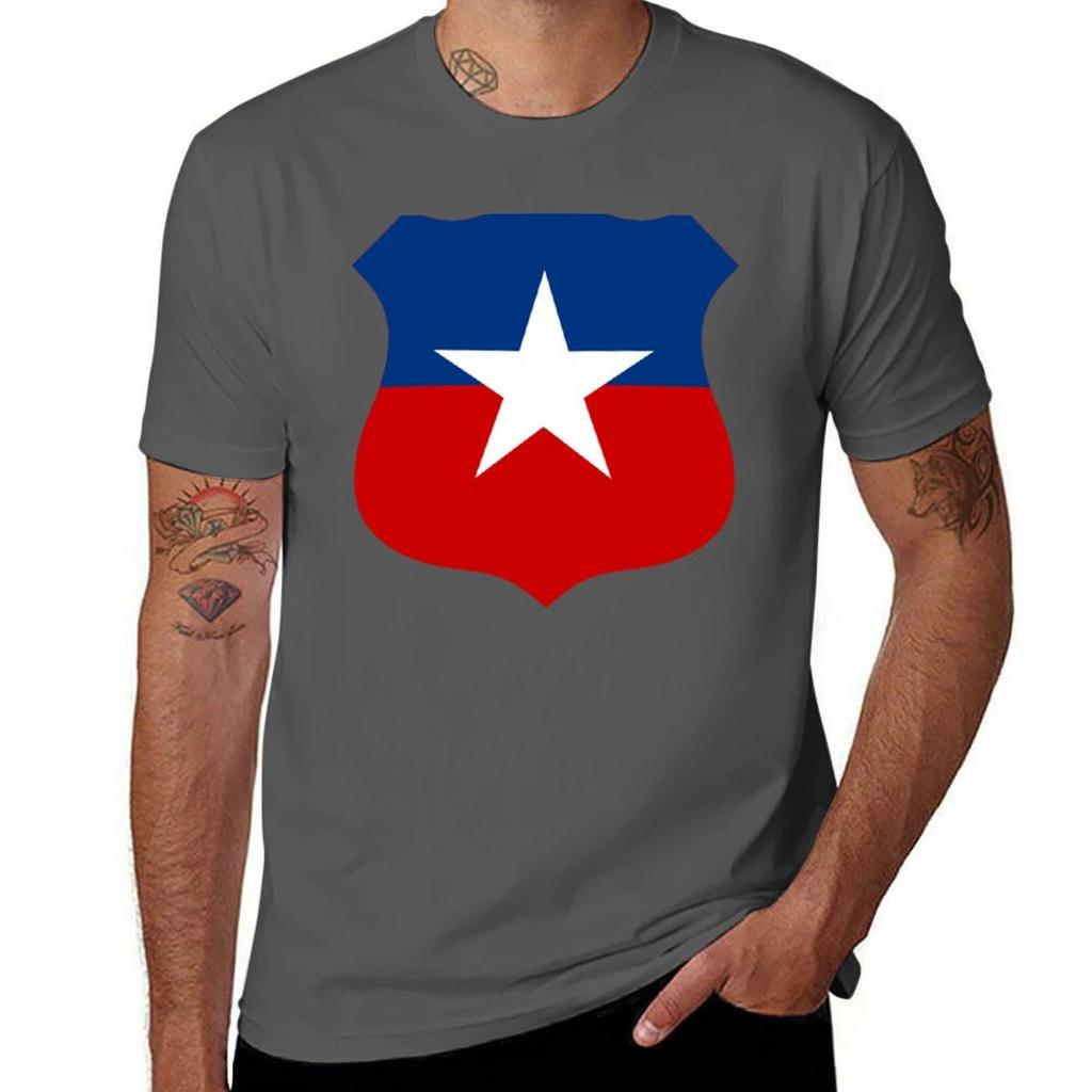Chilean Air Force Insignia TShirt Retro Style Print Casual Top