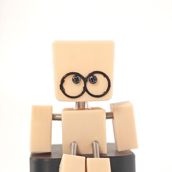 Muñeco de Pies Temblorosos Impreso en 3D Figura de Hombre Tembloroso Decoración Oscilante Física sin Batería con 12 Expresiones para Salpicadero de Coche Escritorio de Oficina Hogar