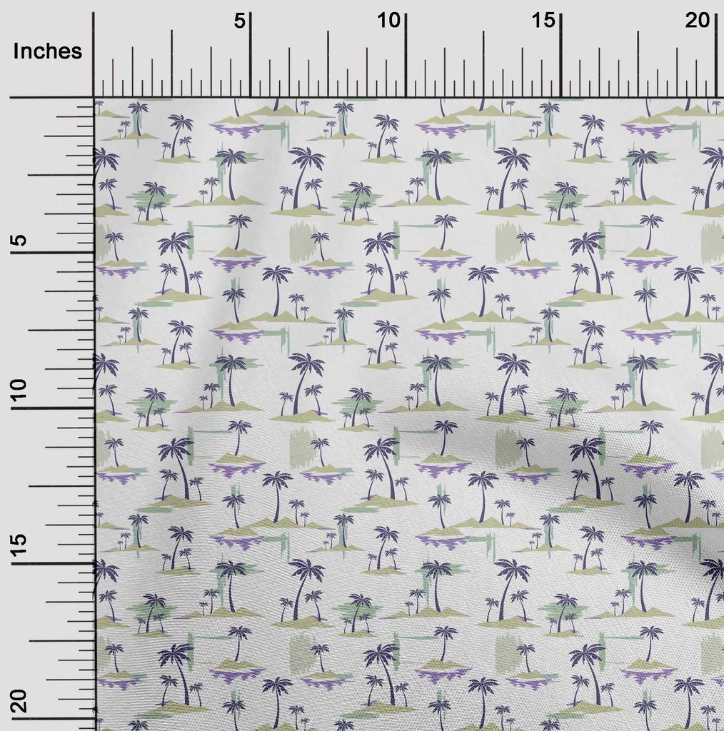 oneOone Cotton Flex Light Green Fabric Travel Craft Projects Decor Fabric Printed By The Yard 40 Inch