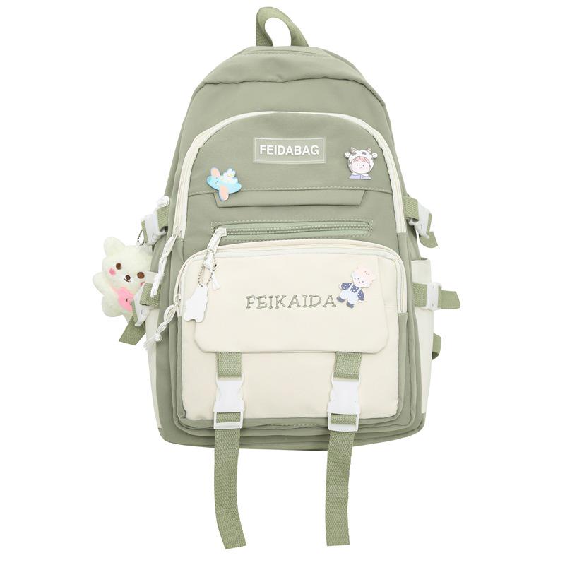 Cute Double Shoulder Backpack for Girls: Ideal for Elementary, Middle, and High School Students