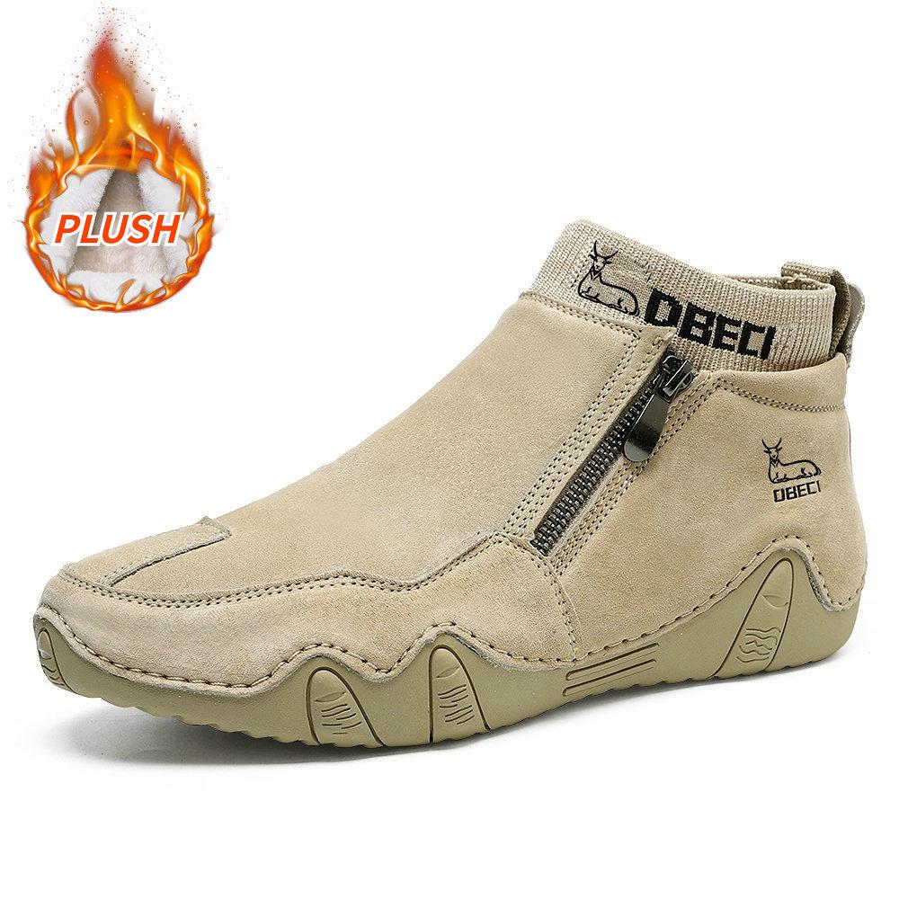 Pánské retro stylové martinské boty z pravé kůže - velké, odolné, vysoké, pro volný čas