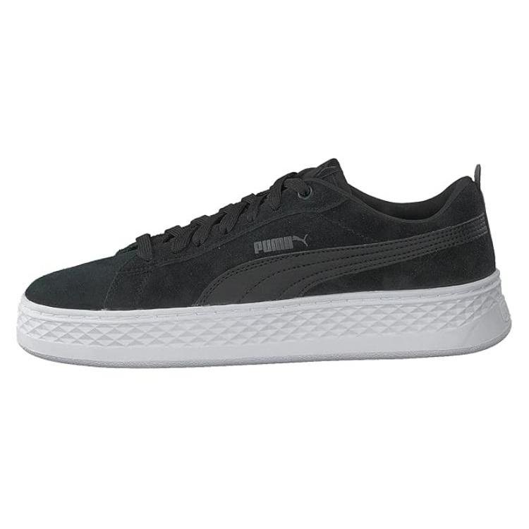 PUMA Smash Platform Suede Casual Board Shoes Black/White Men s 366488-01 EU 35.5