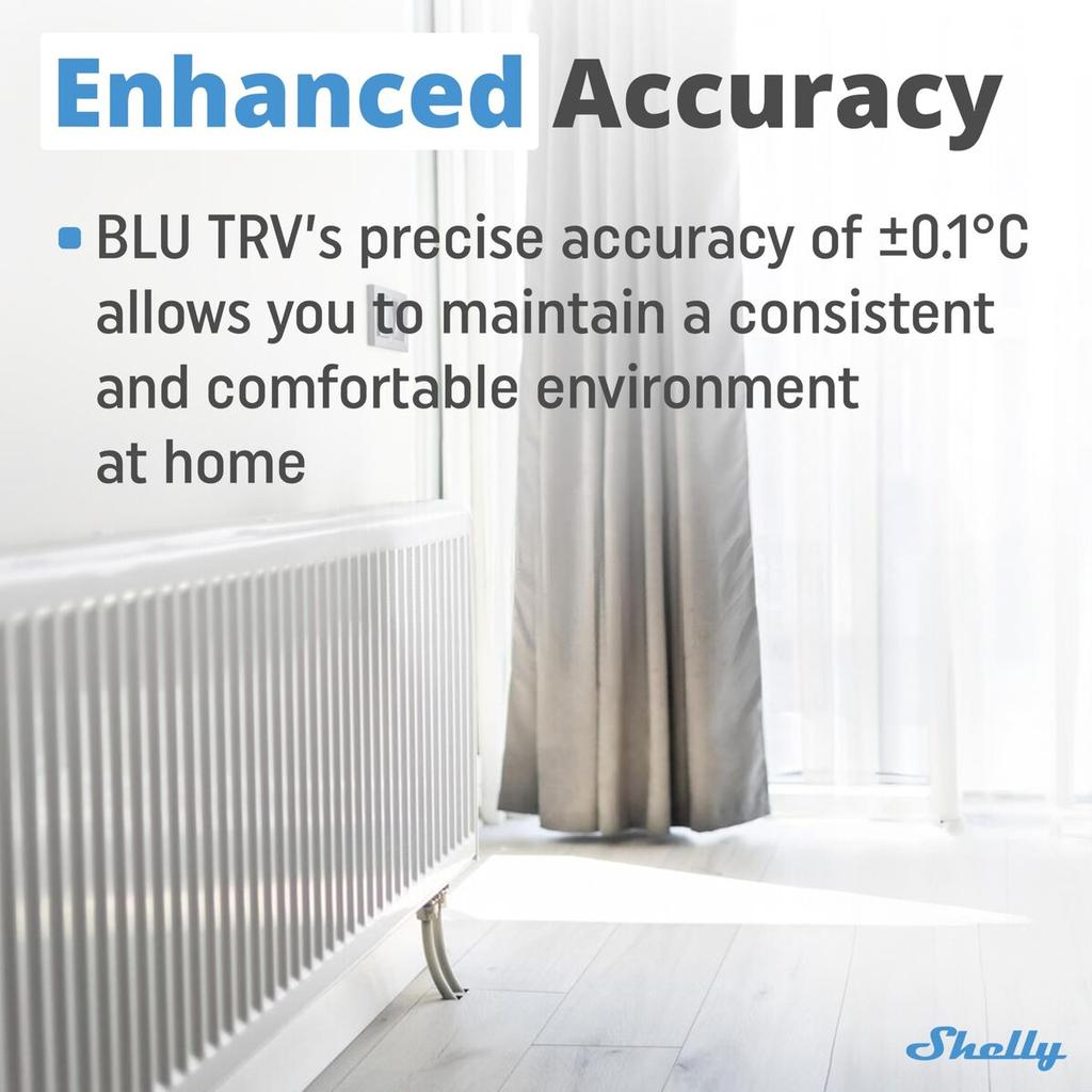 Thermostat Shelly SHELLY BLU TRV Weiß