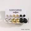 6pairs Chunky Water-drop Drop Earrings Glossy Luxury Chunky Waterdrop Earrings Matte Finish Bead Stud Earring