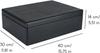 Boite de rangement en bois - Creative Deco - Noir - 40x30x14cm - BRUT et NON PONCÉ - Personnalisable non