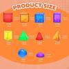 100Pcs Geometric Solids Learning Toys Classroom Manipulatives Translucent Pattern Blocks for 3 Years