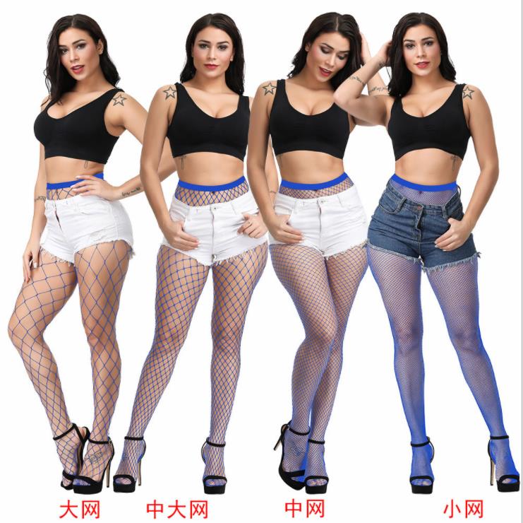 Women Fishnet Sexy Stockings Multicolor Plus Size Pantyhose Colored Mesh Red Fishnets Tights Anti Hook Nylon Panty