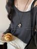 Personality Retro Design Irregularity Heart Pendant Necklace for Women Cute Cool Adjustable Leather Rope Korea Jewelry Y2K Gift