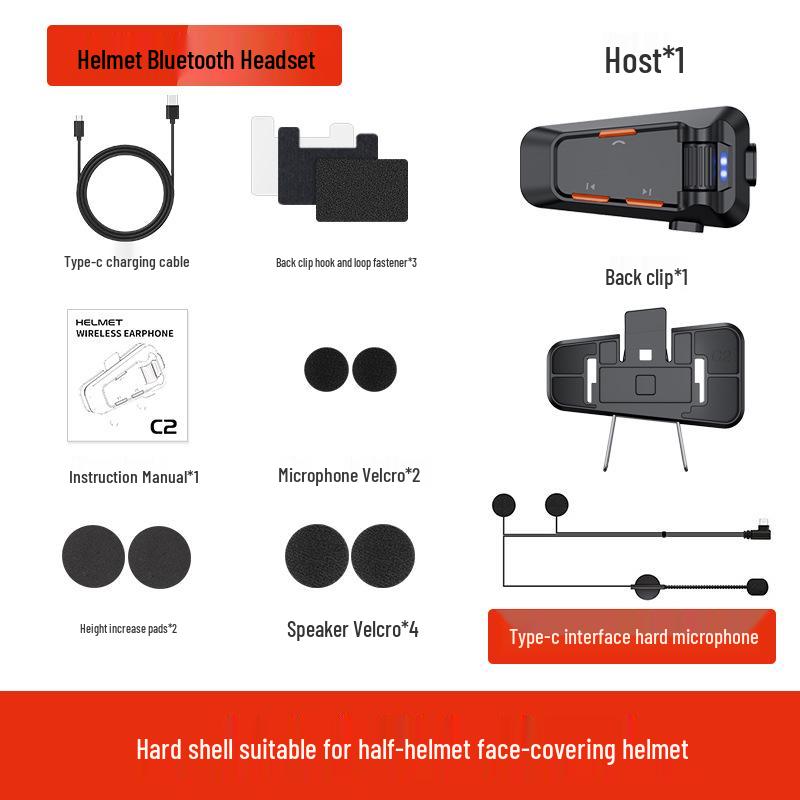 Multi-functional Motorcycle Helmet Bluetooth Intercom Earphones with Cross-border Certification