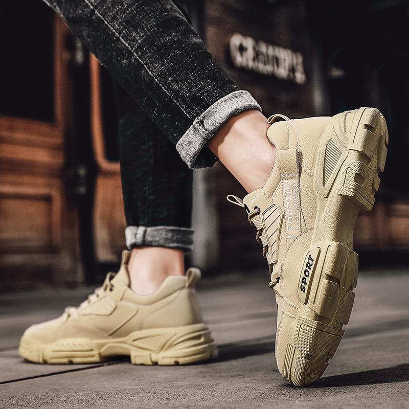 

Мужская обувь 2024 осень уличная спортивная обувь для походов рабочая обувь для работы спорт и отдых обувь для скейтборда водонепроницаемая и нескользящая влагозащитная обувь 39 хаки