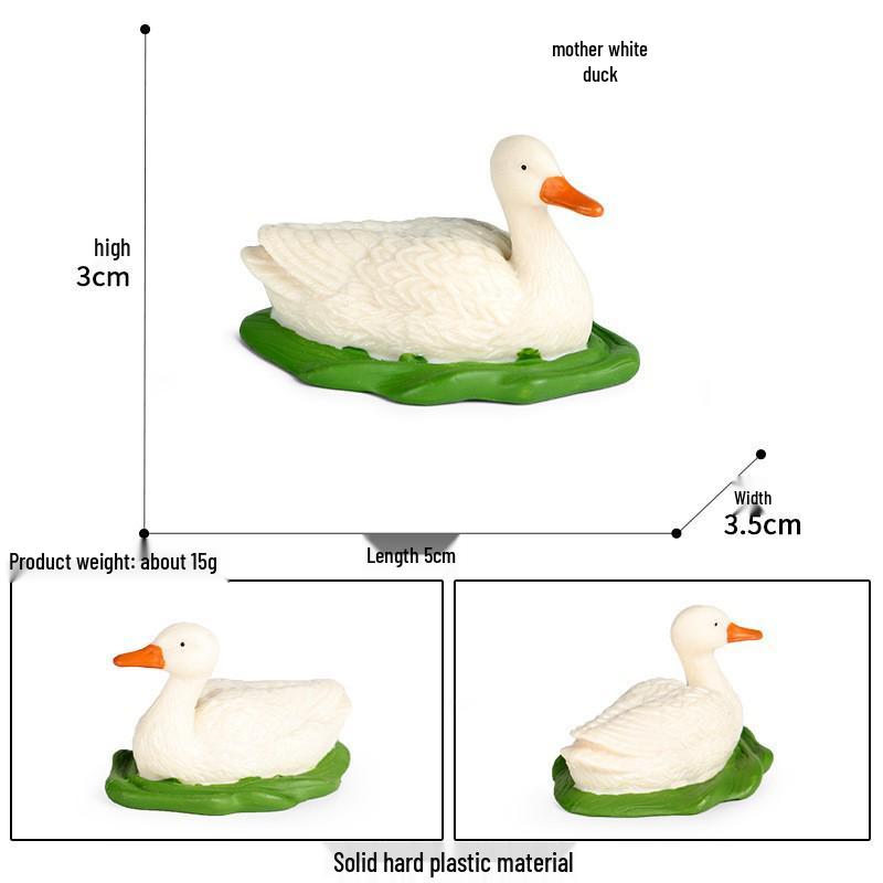 Cross-Border Children's Farm Goose Action Figure Set: Animal Model Toy Ornaments.