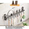 Kitchen Tool Hooks, Suction Cup Hooks, Kitchen Tool Storage, Wall-Mounted Hooks, Strong Suction Cups, Aluminum Kitchen Rack, Double Bar, Movable Hooks