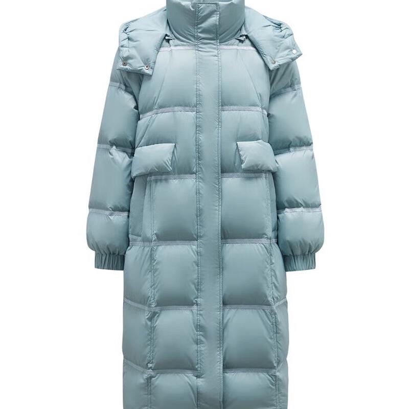 JUZI ANNACAU Light Oxygen Series Women's Long White Duck Down Puffer Jacket