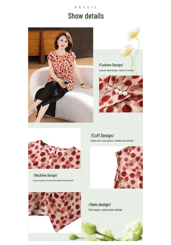 Summer Clothing Set 2026: Stylish Short-Sleeved Top & Fashionable Two-Piece for Young and Middle-Aged Women