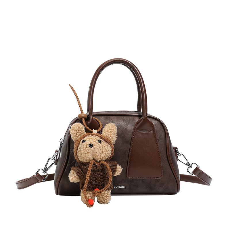 New Handbag Women's Crossbody Bag Women's Texture Handbag Single Shoulder Bag Boston Bag Minimalist Women's Bag
