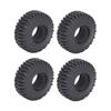 4PCS Rubber Tires Wear Resistance 1 10 RC Climbing Car Tire Replacement for SCX10 115mm Diameter 40mm Width Black