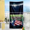 Atletico Madrid Personalized Text Beach Towel Super Soft & Absorbent Suitable for Sports Travel Swimming Yoga Bathroom Beach And Pool