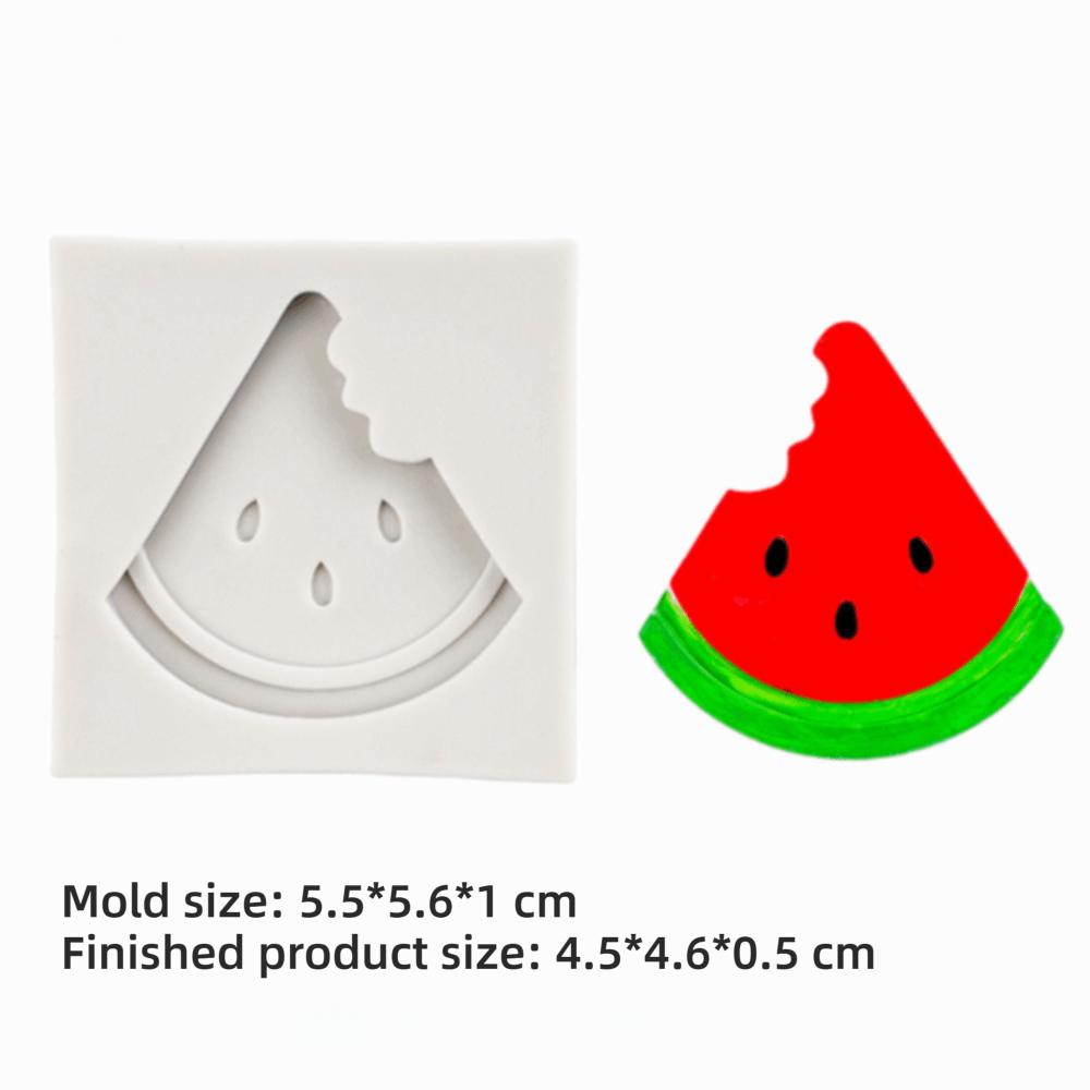 Washable Silicone Mould Watermelon Slice Fruit Silicone Mold Baking Mold Fondant Cake Decorating