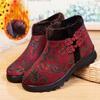 Womens Winter Warm Plush Cotton Shoes Non Slip Soft Sole Elderly Grandma Mom Indoor Outdoor Cotton Boots