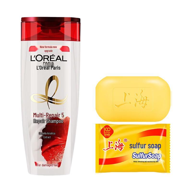 Shanghai Sulfur Soap & L Oreal Total Repair 5 Shampoo Set