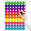 350-700Pcs 10 Colors Colorful Dot Glue Stickers Round Label Paper Round White Circle Round Code Sticker Self-Adhesive Label