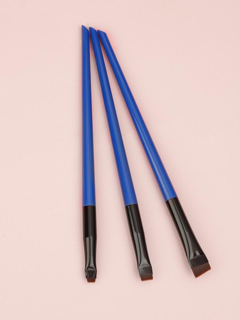 3Piece Flat Oblique Makeup Brush for Eyebrows and Concealing Soft Dual-Use Cosmetic Tool for Professional and Personal Use