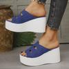 Large-size Platform Slippers for Women, New Arrivals in Spring and Summer, Fashionable and Versatile, Comfortable and Lightweight.