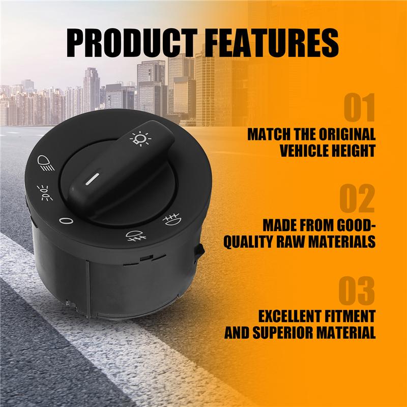 A58X-Headlight Fog Lamp Control Switch For Golf 5 Jetta Passat GTI Tiguan 5KD941431A 1K0941431Q 1T0941431C