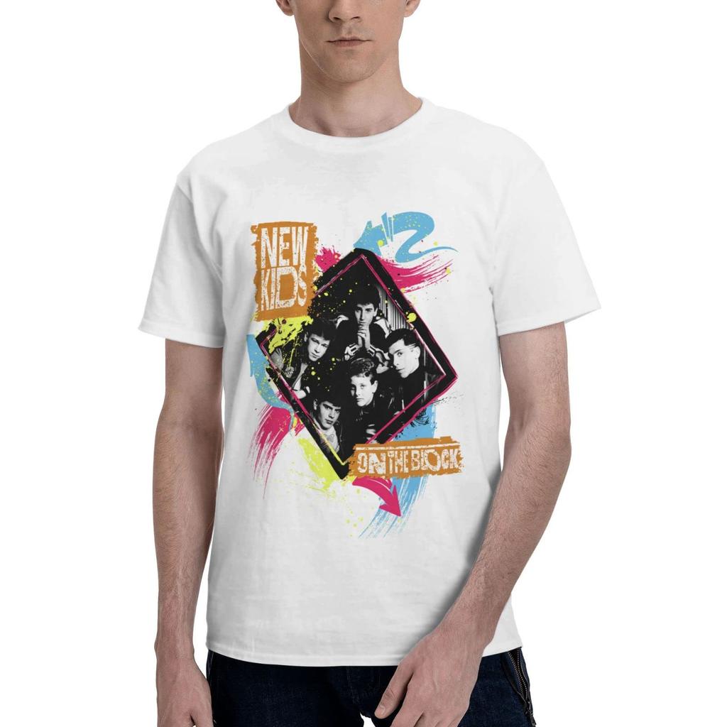 New-Kids On The-Block Design Reines Baumwoll-T-Shirt für Herren Schwarz Hohe Qualität O-Ausschnitt Kurze Ärmel 100% Baumwoll-T-Shirt 51004