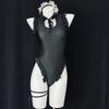 Sexy Maid Bodycon One String Black [SENMHS] Costume, Extreme, Moe, Cute, Tempting, Seductive, Bondage, Piece, Babydoll, Lingerie, Headband, Leotard,