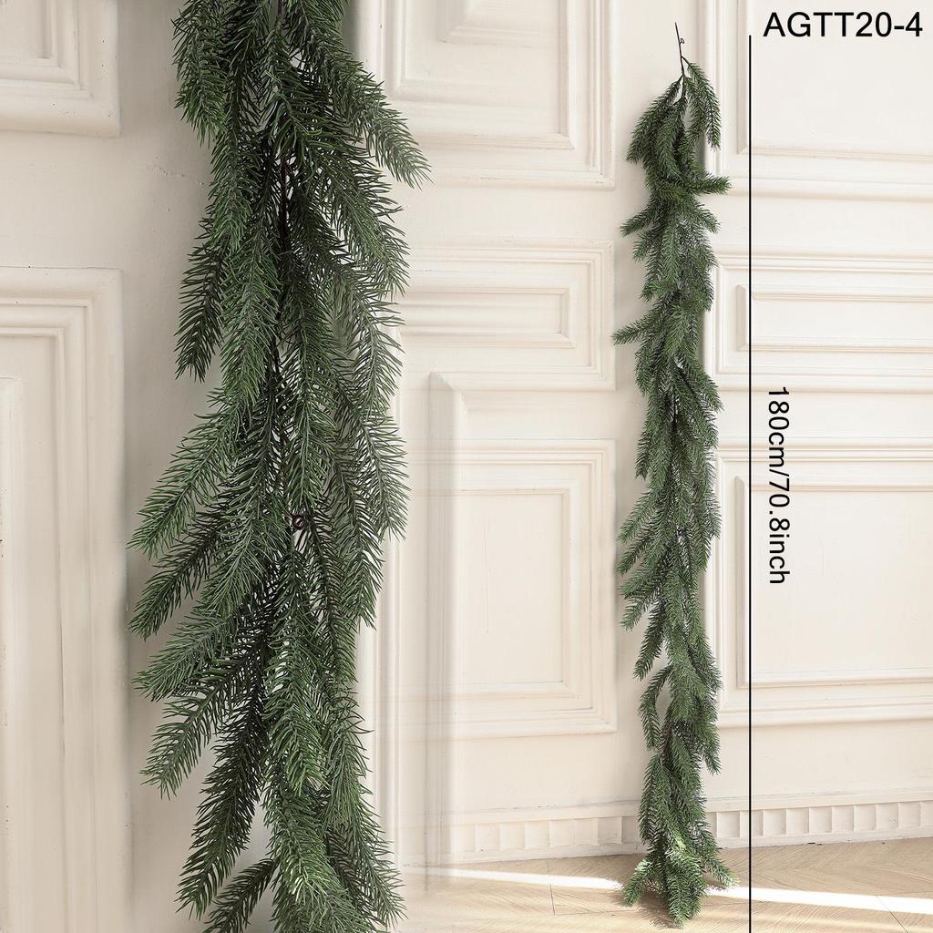 Artificial PE Rattan Leaves for Wall, Door, and Christmas Decor Vines