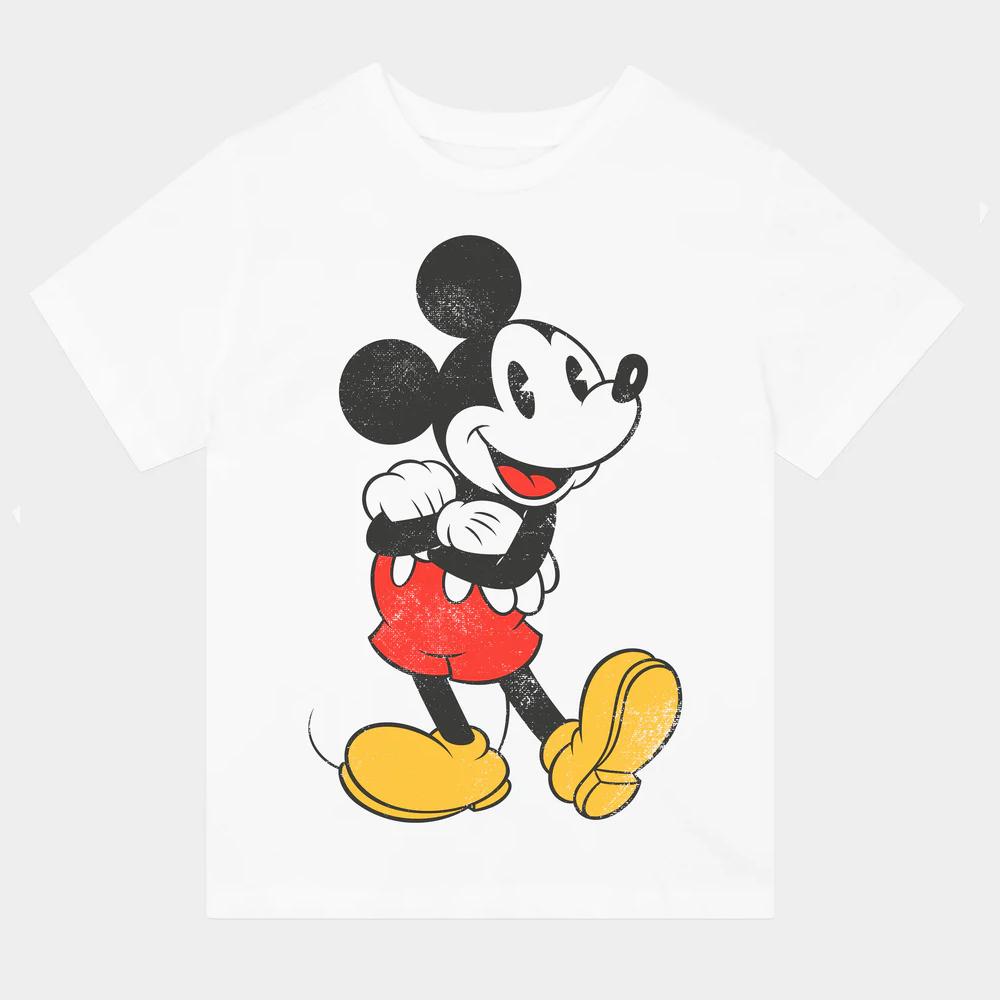 Summer Disney Mickey Mouse T-Shirt Hip Hop Vintage T-Shirt Harajuku Streetwear Cotton Top Tee Men Women Graphic T-Shirt Clothes