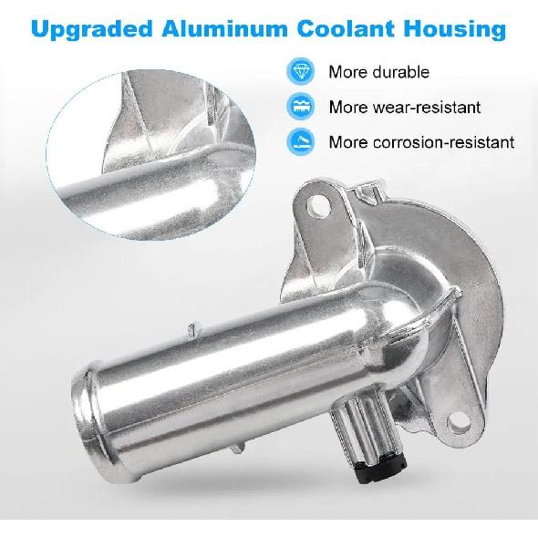 Per Jeep Wrangler JK 2018 Grand Cherokee 2011-2020 Dodge Durango 2011-2015 Alloggiamento Termostato in Alluminio per Liquido di Raffreddamento 5184651AG