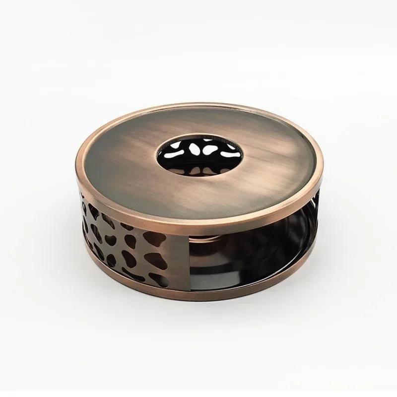 Stainless Steel Heating Base Teapot Stand Hollow Design Candle Warmer Tea Ceremony Accessories Home Thermal Insulation Tools