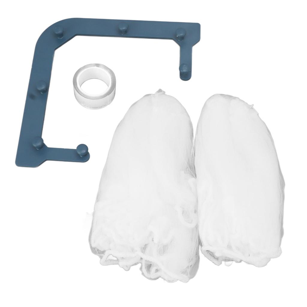 2 Sets   Houder Filter Stabiele Hoek Spoelbakzeef met 100 STuks Spoelbakzeefzakken voor Keukenafval Restjes