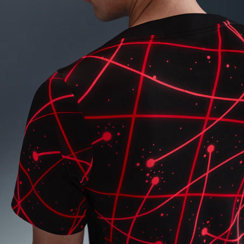 Nike Slim Fit Short Sleeve Round Neck Soccer Shirt Men Tops Black IF3965-010