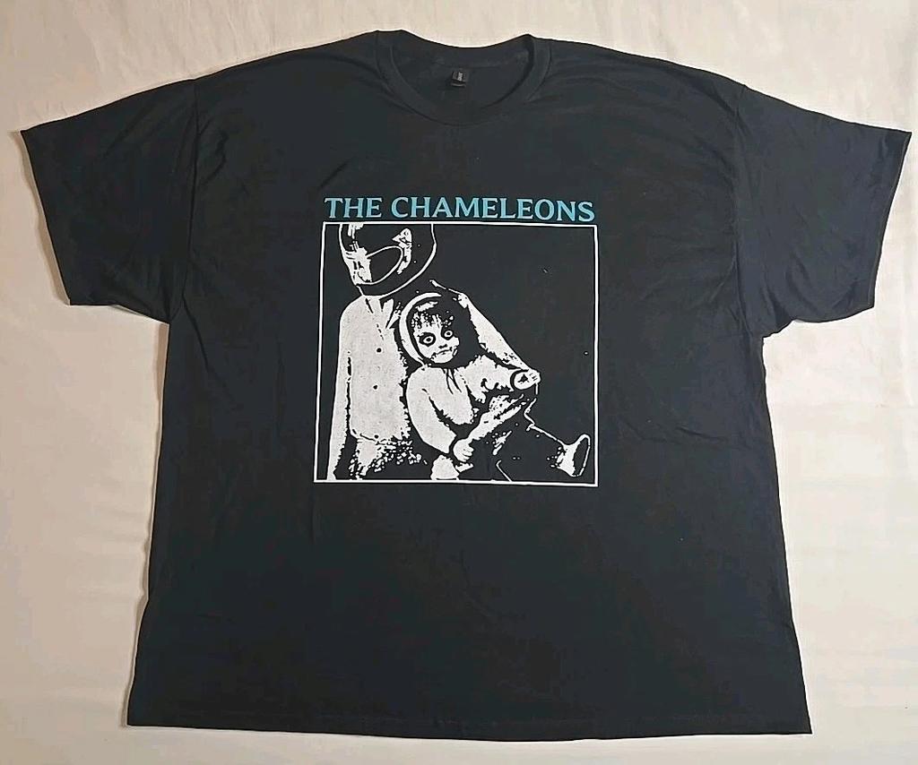 The Chameleons: The Fan & the Bellows Graphic Print TShirt Men's Solid Black 3XL
