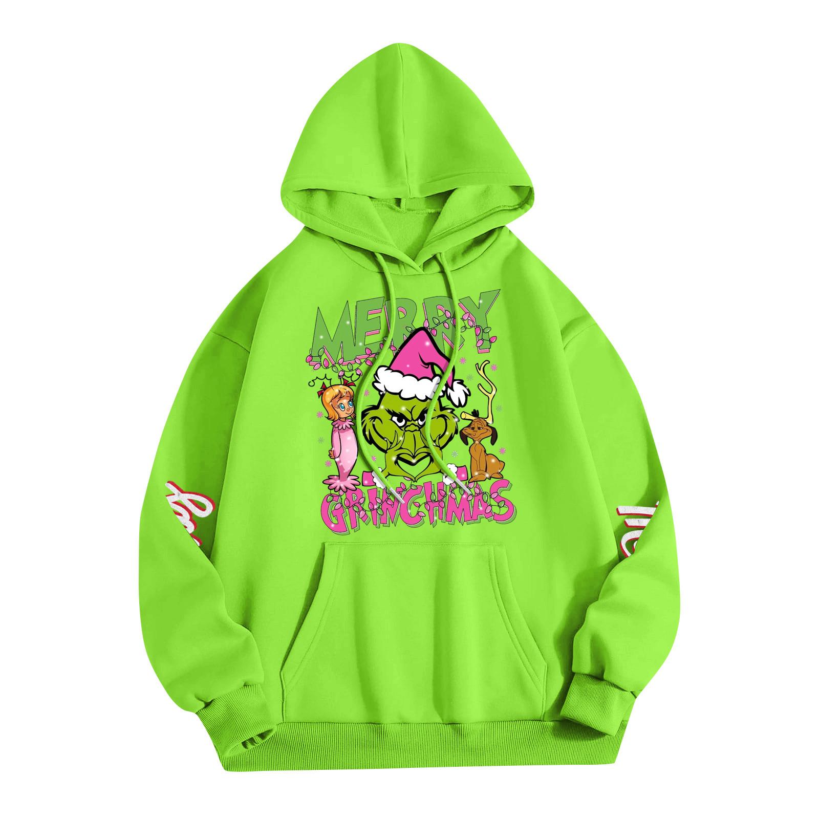 

Детская повседневная модная толстовка с капюшоном на шнурке с рождественским принтом и длинными рукавами 140