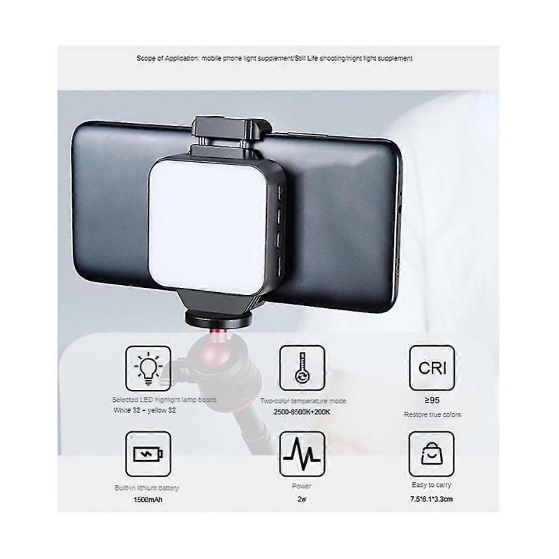 1500mah Cell Phone Fill Light Portable Beauty Light Back Clip Led Light Mini Multifunction Selfie Live Fill Light