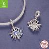 Vintage Magic Sun Moon Diy Pendant Accessories, Jewelry S925 Sterling Silver Bracelet Beaded