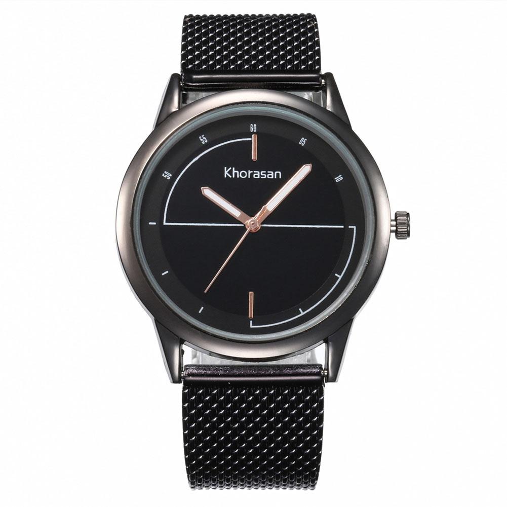 

Women Round Dial Fashion Simple Scale Quartz Watch gray black #1