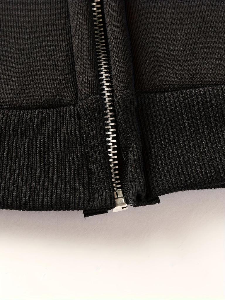 High-Weight Double Hooded Iron Zipper Sweatshirt - Youth Solid Color for Autumn/Winter 