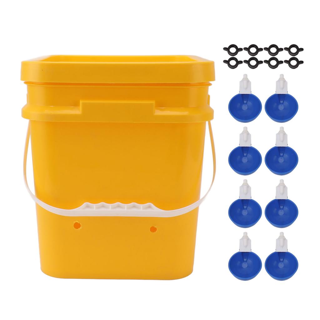 Automatic Chicken Waterer Cup with 12L Handheld Barrel Poultry Drinking Equipemnt for Goose Duck