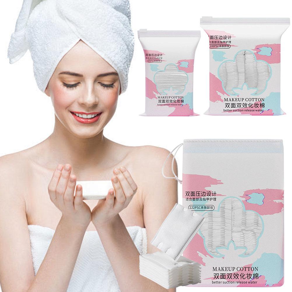 Double-sided White Rectangle Facial Cotton Pads for Make Up Comfortable Skin Cosmetic Makeup Tools Cotton Pads